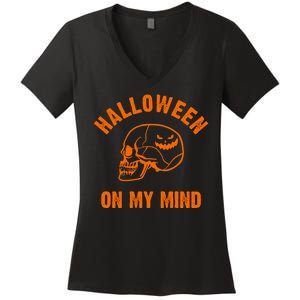 Halloween On My Mind Women's V-Neck T-Shirt