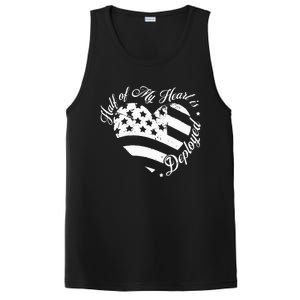 Half Of My Heart Is Deployed Husband Wife Deployment Gifts PosiCharge Competitor Tank