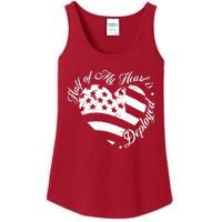 Half Of My Heart Is Deployed Husband Wife Deployment Gifts Ladies Essential Tank