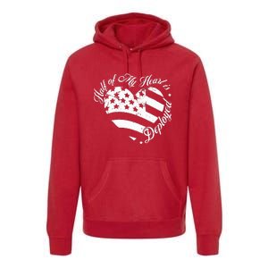 Half Of My Heart Is Deployed Husband Wife Deployment Gifts Premium Hoodie