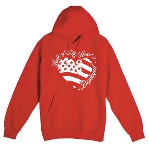 Half Of My Heart Is Deployed Husband Wife Deployment Gifts Premium Pullover Hoodie