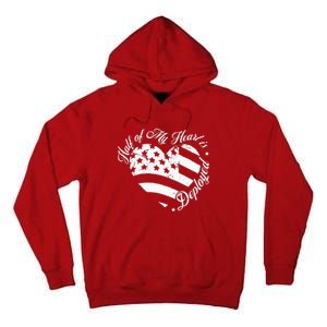 Half Of My Heart Is Deployed Husband Wife Deployment Gifts Tall Hoodie