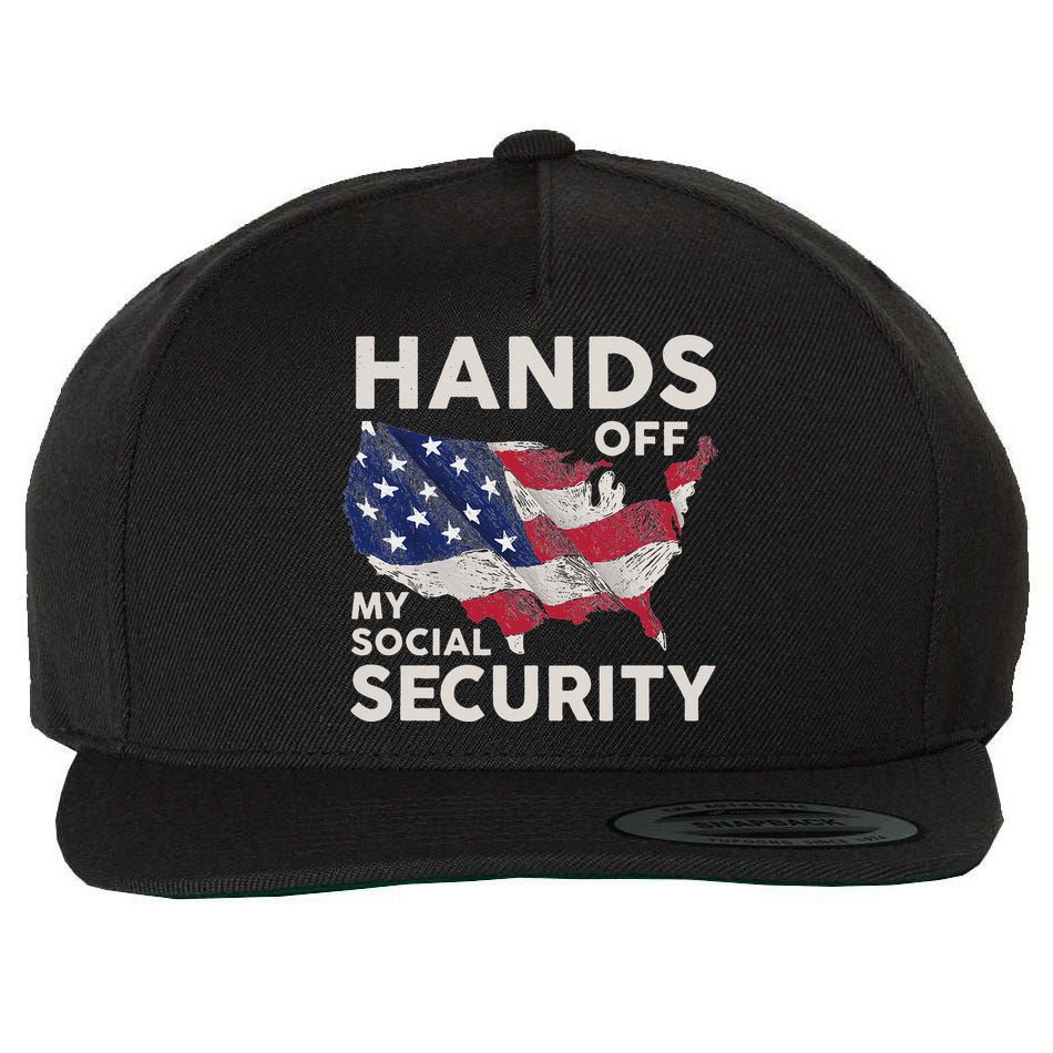 Hands Off My Social Security Wool Snapback Cap