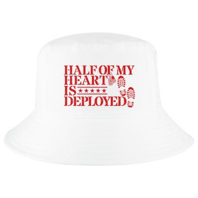 Half Of My Heart Is Deployed Husband Wife Deployment Cool Comfort Performance Bucket Hat