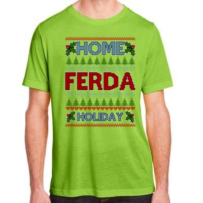 Home Freda Holiday Ugly Christmas Sweater Adult ChromaSoft Performance T-Shirt