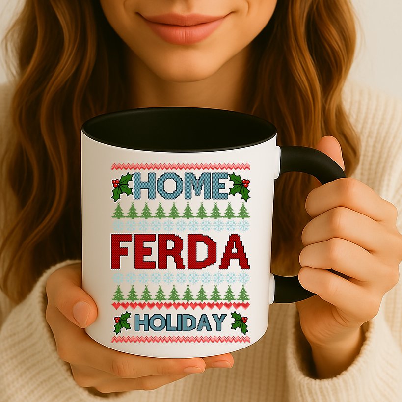 Home Freda Holiday Ugly Christmas Sweater Mug