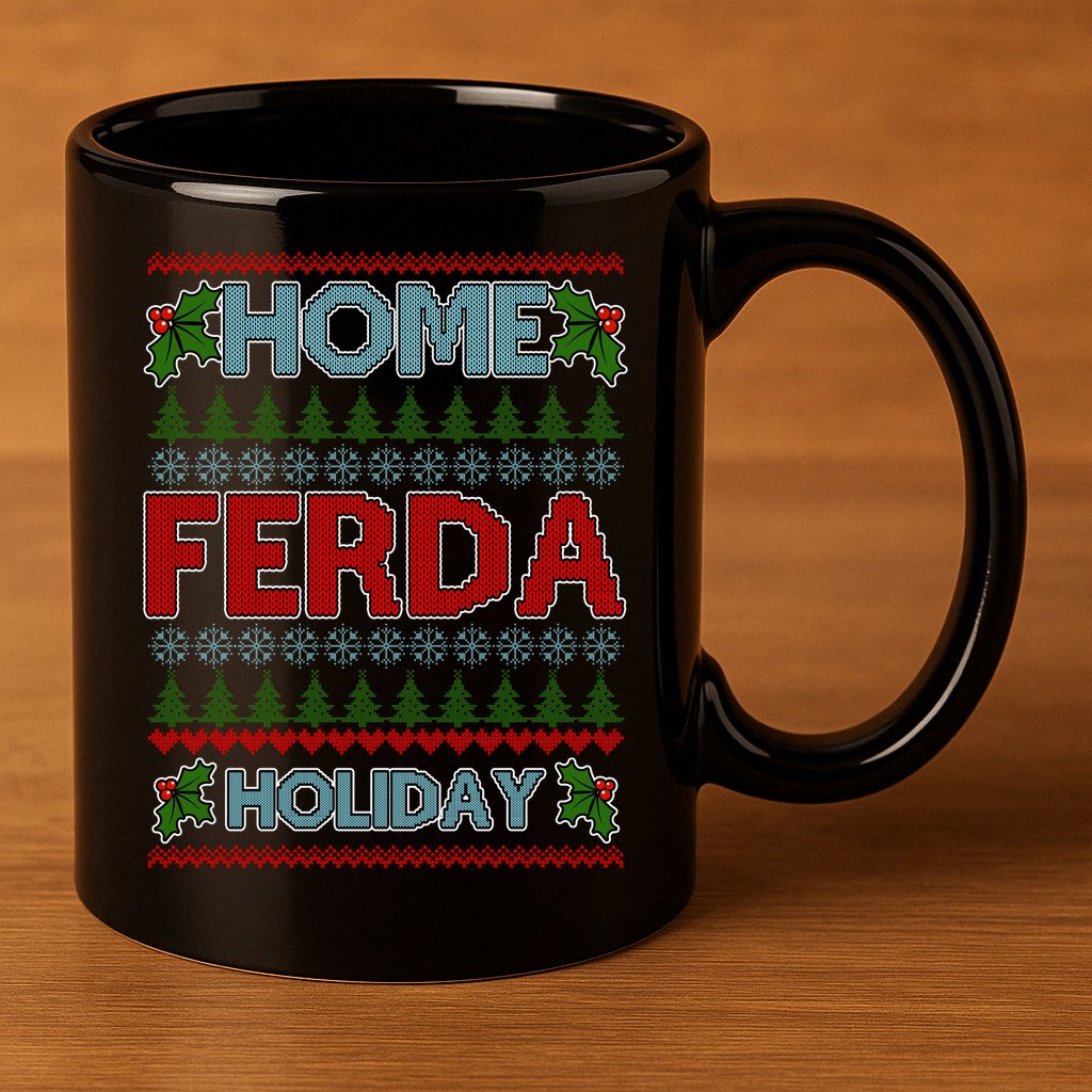 Home Freda Holiday Ugly Christmas Sweater 11oz C Handle Ceramic Mug