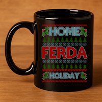 Home Freda Holiday Ugly Christmas Sweater 11oz C Handle Ceramic Mug
