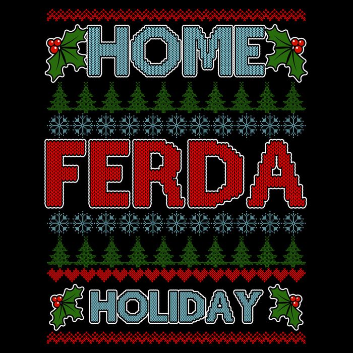 Home Freda Holiday Ugly Christmas Sweater Drawstring Bag