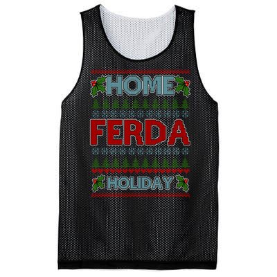 Home Freda Holiday Ugly Christmas Sweater Mesh Reversible Basketball Jersey Tank