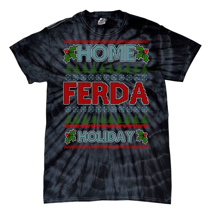 Home Freda Holiday Ugly Christmas Sweater Tie-Dye T-Shirt