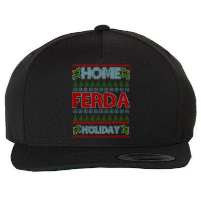 Home Freda Holiday Ugly Christmas Sweater Wool Snapback Cap