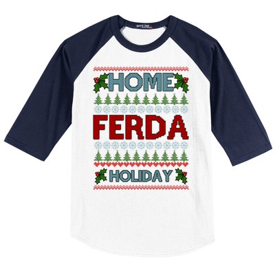 Home Freda Holiday Ugly Christmas Sweater Baseball Sleeve Shirt