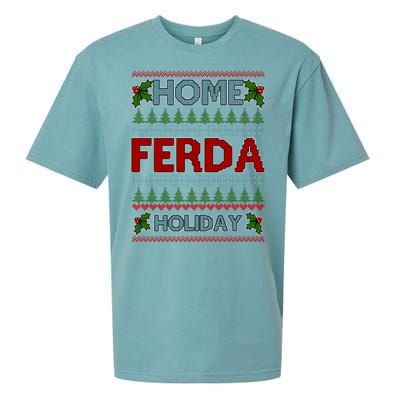 Home Freda Holiday Ugly Christmas Sweater Sueded Cloud Jersey T-Shirt