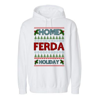 Home Freda Holiday Ugly Christmas Sweater Garment-Dyed Fleece Hoodie