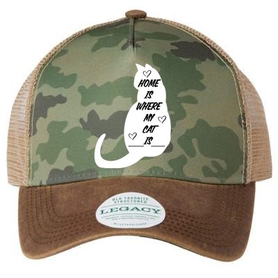 Home Is Where My Cat Is Funny Legacy Tie Dye Trucker Hat