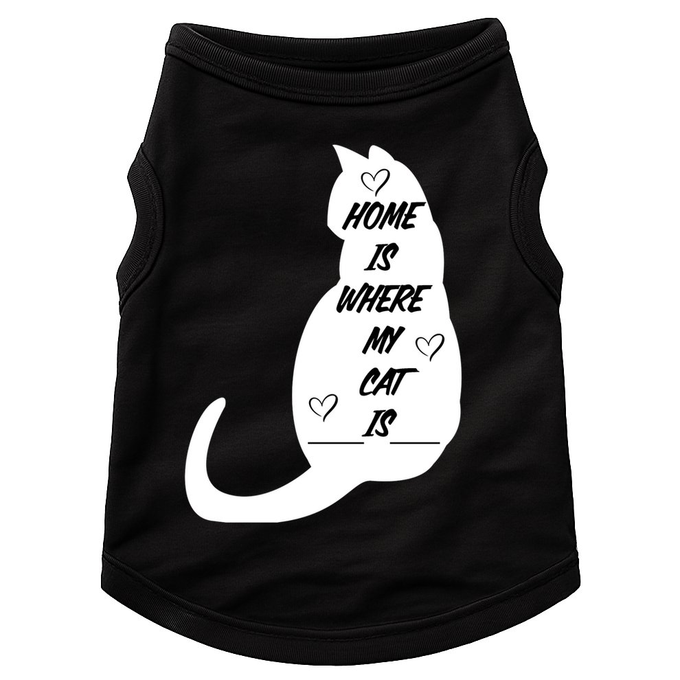 Home Is Where My Cat Is Funny Doggie Tank