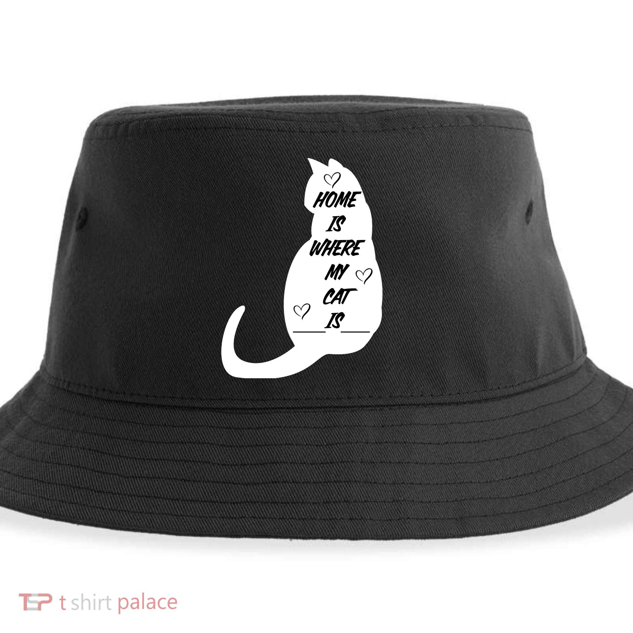 Home Is Where My Cat Is Funny Sustainable Bucket Hat