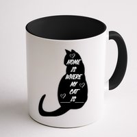 Home Is Where My Cat Is Funny Mug