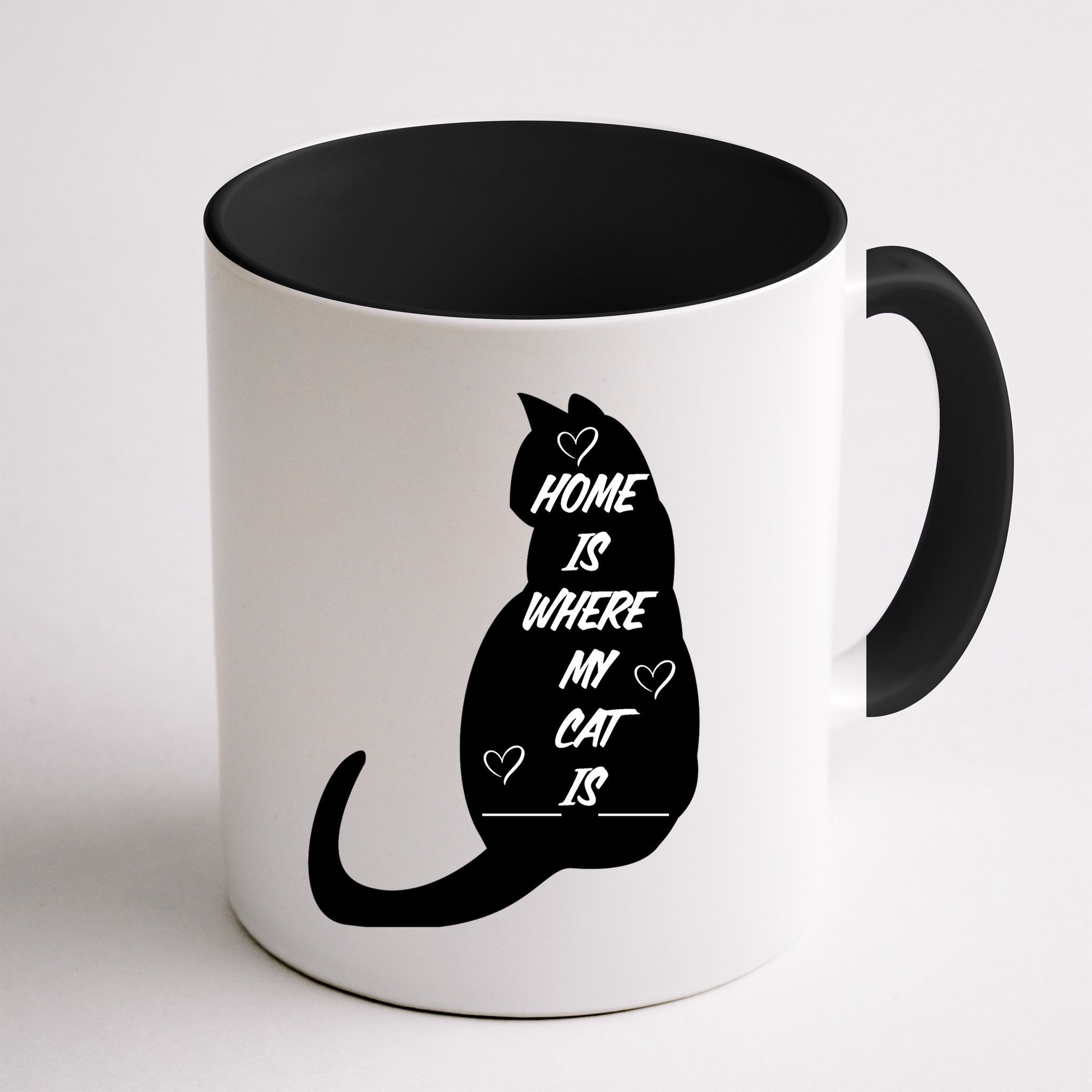 Home Is Where My Cat Is Funny Mug