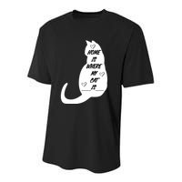 Home Is Where My Cat Is Funny Youth Performance Sprint T-Shirt