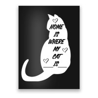 Home Is Where My Cat Is Funny Poster