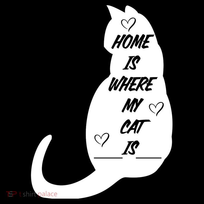 Home Is Where My Cat Is Funny Pom Pom 12in Knit Beanie
