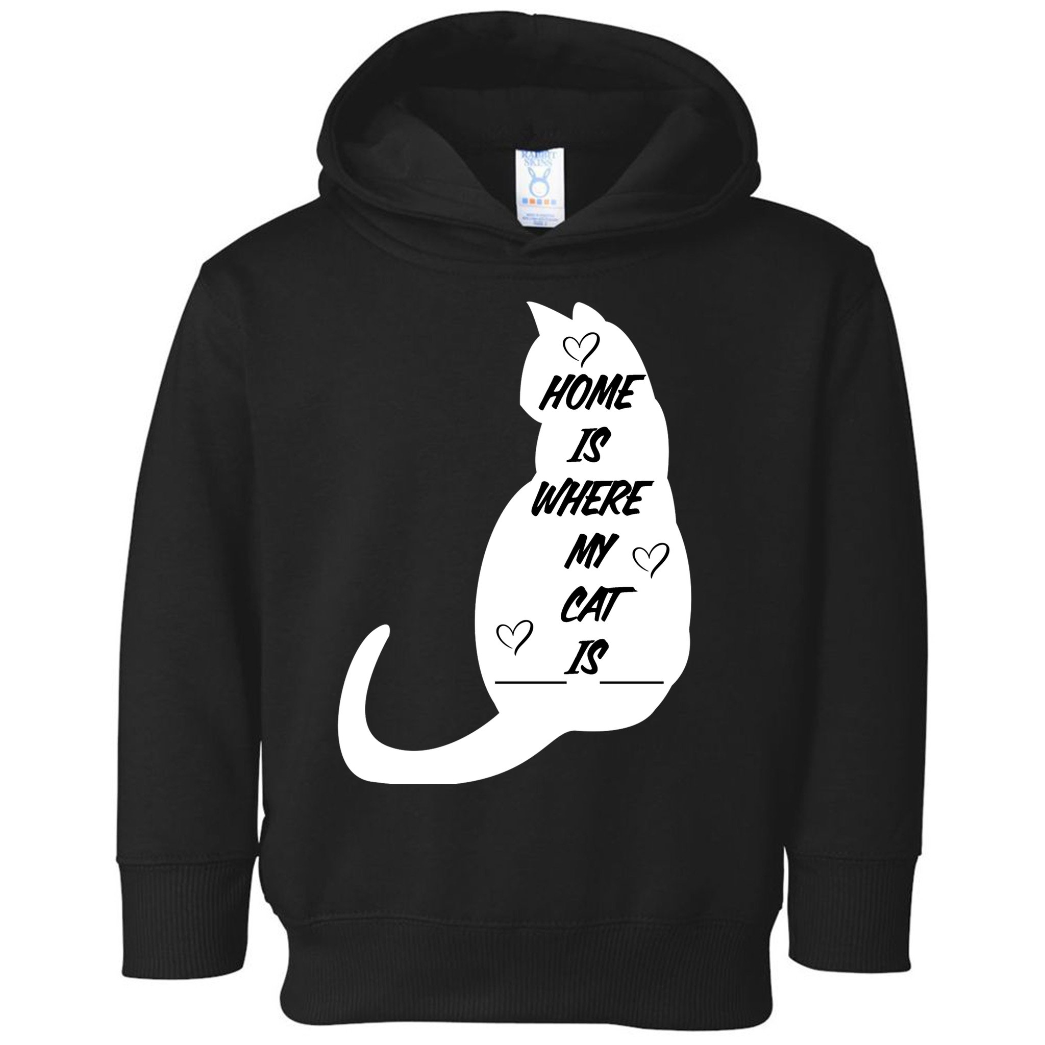 Home Is Where My Cat Is Funny Toddler Hoodie