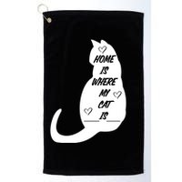 Home Is Where My Cat Is Funny Golf Towel