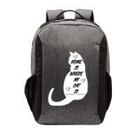 Home Is Where My Cat Is Funny Vector Backpack