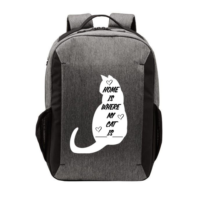 Home Is Where My Cat Is Funny Vector Backpack