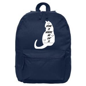 Home Is Where My Cat Is Funny 16 in Basic Backpack