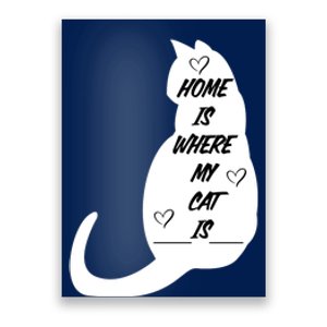 Home Is Where My Cat Is Funny Poster