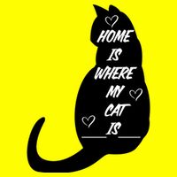 Home Is Where My Cat Is Funny Button