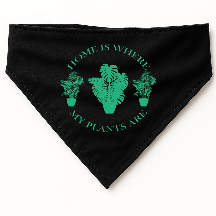 Home Is Where My Plants Are Funny Medical Marijuana USA-Made Doggie Bandana