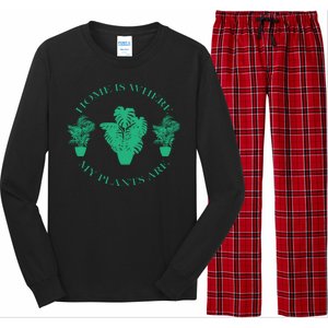 Home Is Where My Plants Are Funny Medical Marijuana Long Sleeve Pajama Set