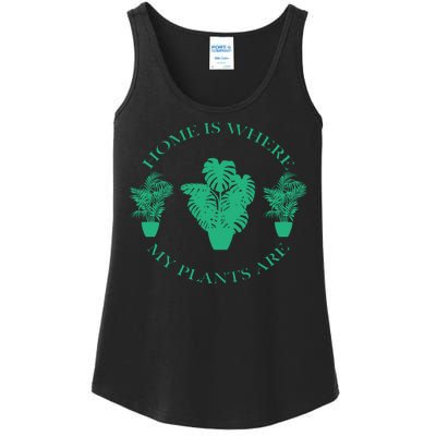 Home Is Where My Plants Are Funny Medical Marijuana Ladies Essential Tank