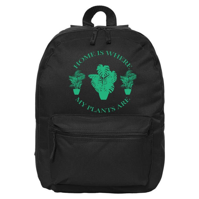 Home Is Where My Plants Are Funny Medical Marijuana 16 in Basic Backpack