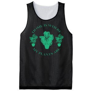 Home Is Where My Plants Are Funny Medical Marijuana Mesh Reversible Basketball Jersey Tank