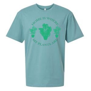 Home Is Where My Plants Are Funny Medical Marijuana Sueded Cloud Jersey T-Shirt