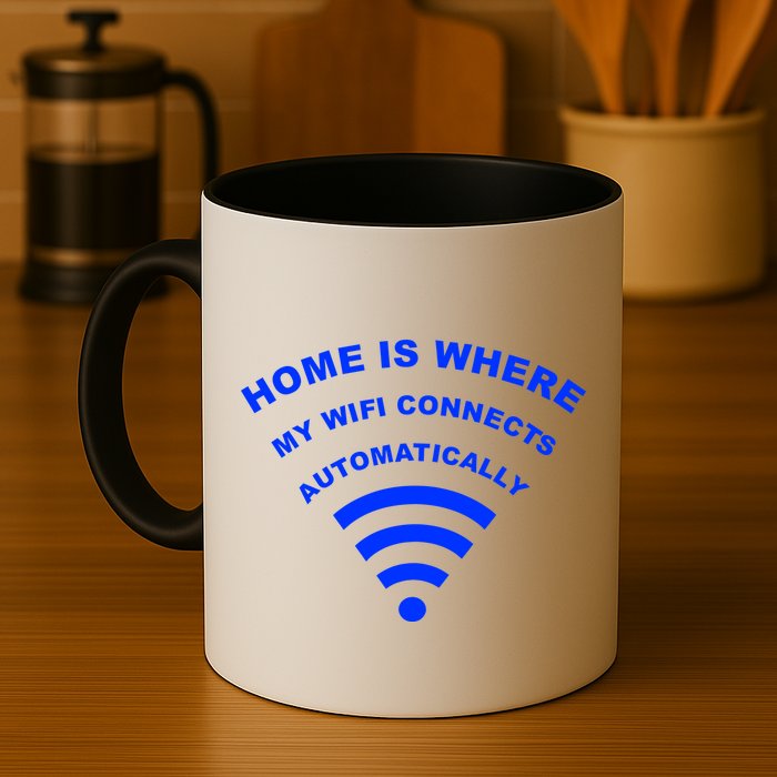 Home is Where My Wifi Connects Automatically Mug