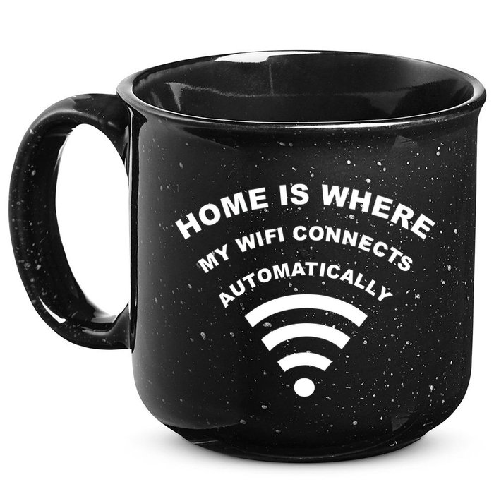Home is Where My Wifi Connects Automatically 15oz Campfire Ceramic Mug