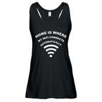 Home is Where My Wifi Connects Automatically Ladies Essential Flowy Tank