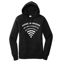 Home is Where My Wifi Connects Automatically Women's Pullover Hoodie