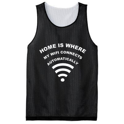 Home is Where My Wifi Connects Automatically Mesh Reversible Basketball Jersey Tank