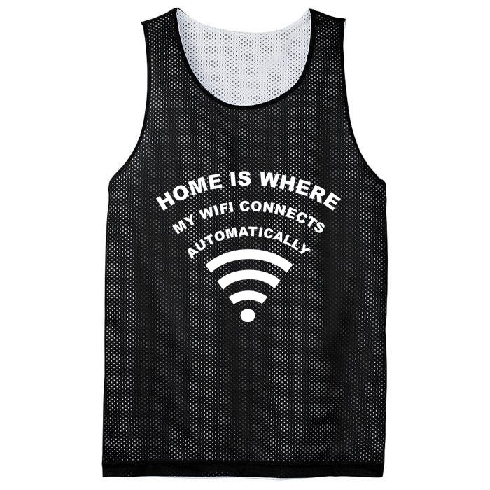 Home is Where My Wifi Connects Automatically Mesh Reversible Basketball Jersey Tank