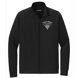 Home is Where My Wifi Connects Automatically Stretch Full-Zip Cadet Jacket