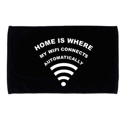 Home is Where My Wifi Connects Automatically Microfiber Hand Towel