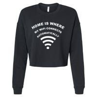 Home is Where My Wifi Connects Automatically Cropped Pullover Crew