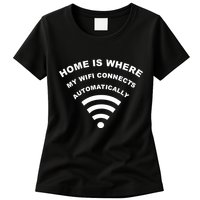 Home is Where My Wifi Connects Automatically Womens T-Shirt